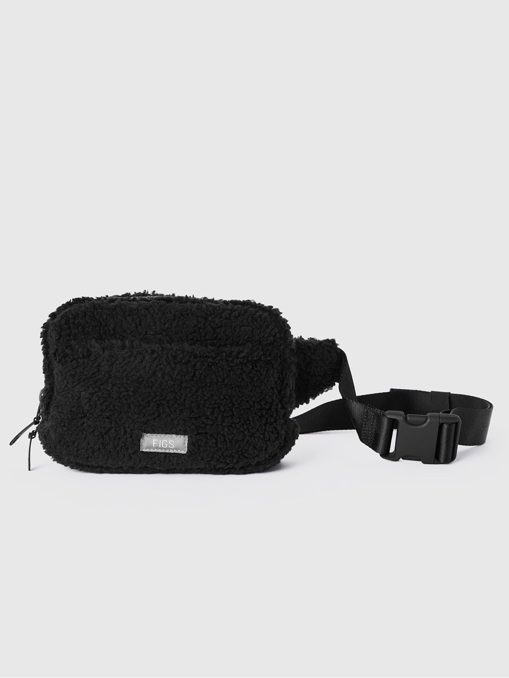 Figs Black Sherpa Mini Belt Bag